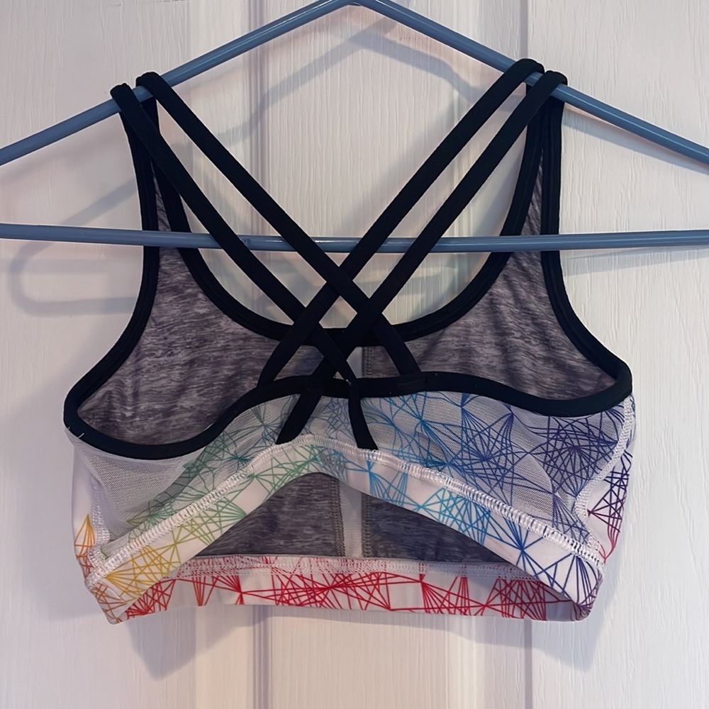 Peloton Logo Multicolor Sports Bra - Picture 2 of 2